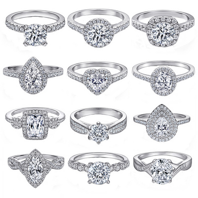 Original Silver Rings Manufacturer Direct Ordered 925 Silver Jewelry Solitaire Ring Engagement Rings With Zircon