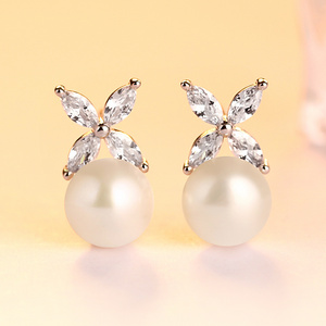 SKA Jewelry pearl earrings gold earring sterling silver 925 jewelry wholesale designer inspired earrings