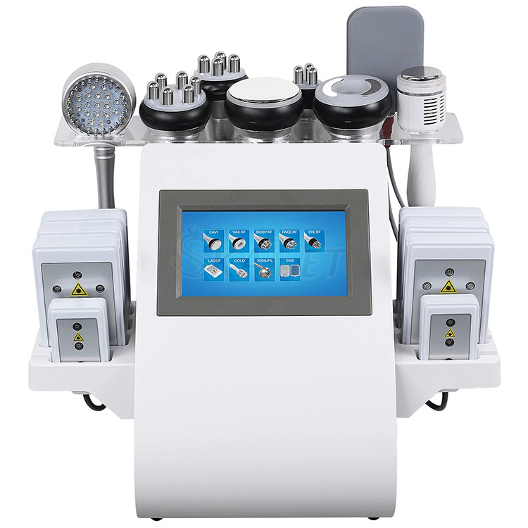 High quality laser slimming vacuum rf ultrasonic cavitation machine with ems