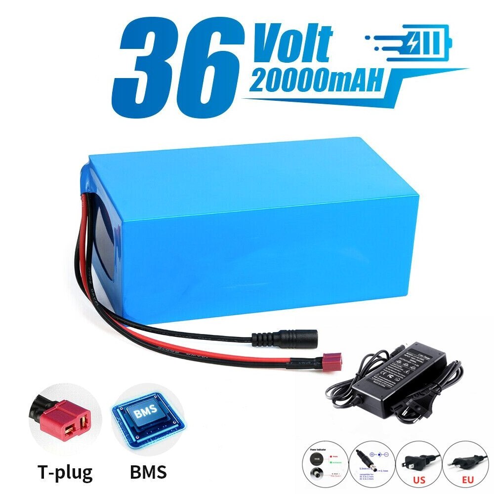 36V 20Ah 18650 3400mah 10S6P 1000W Lithium Battery Pack High Power Battery 42V 20000mAh Ebike With Charger Battery