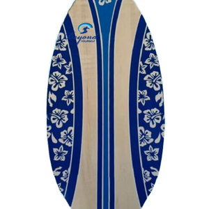 Wooden Skimboards with Colored EVA Pad Lightweight Skim Board for Beach Kids and Adults with Foam Traction