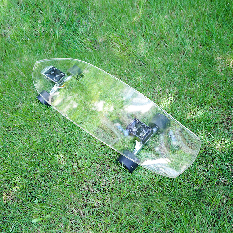 Manufacturer China  Transparent Acrylic Surf Skate board Complete Custom Surf Skateboard