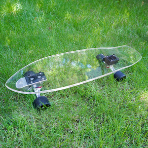 Manufacturer China  Transparent Acrylic Surf Skate board Complete Custom Surf Skateboard