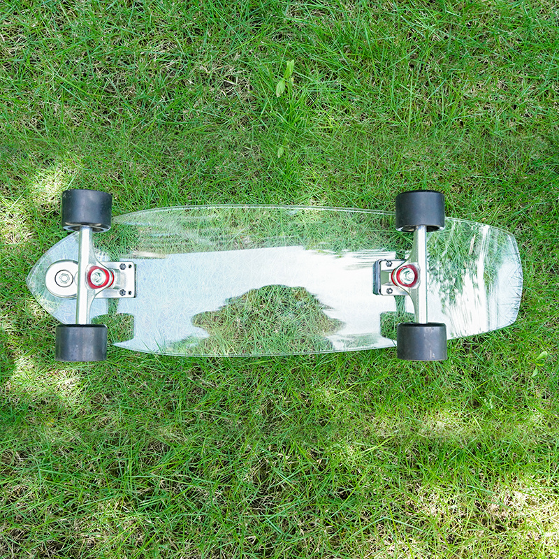 Manufacturer China  Transparent Acrylic Surf Skate board Complete Custom Surf Skateboard