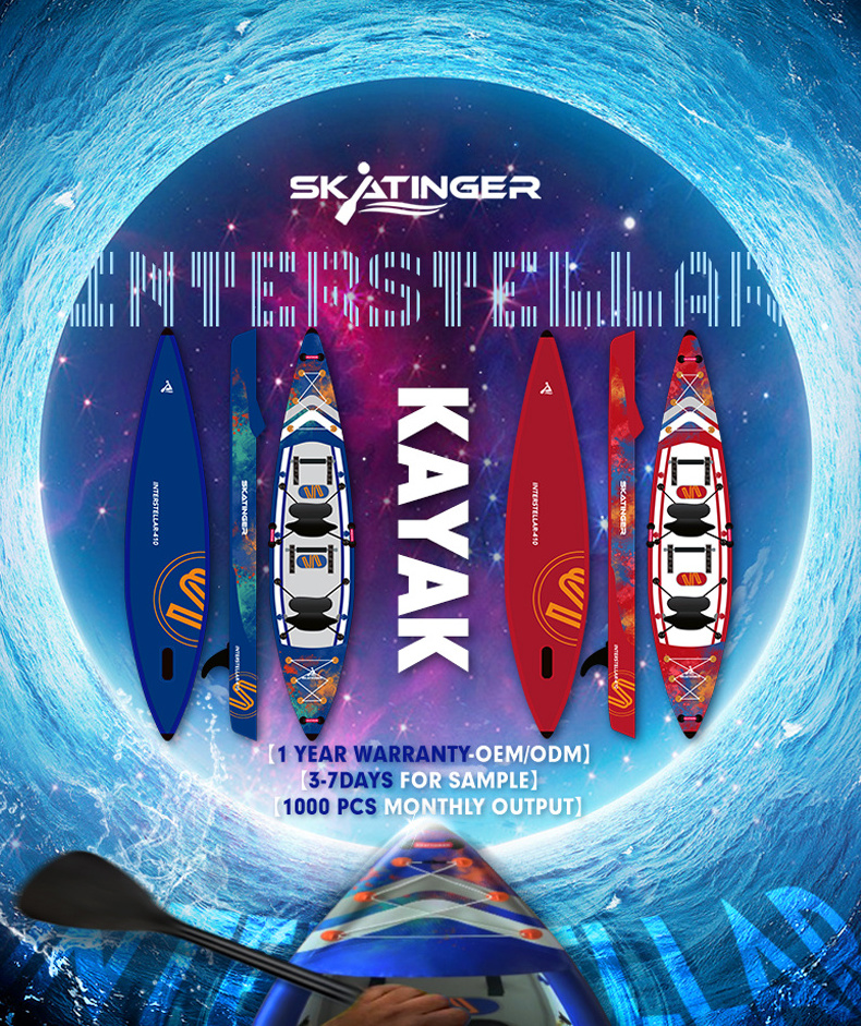 skatinger  PVC drop stitch material light weight float tube inflatable kayak 2 persons for sale