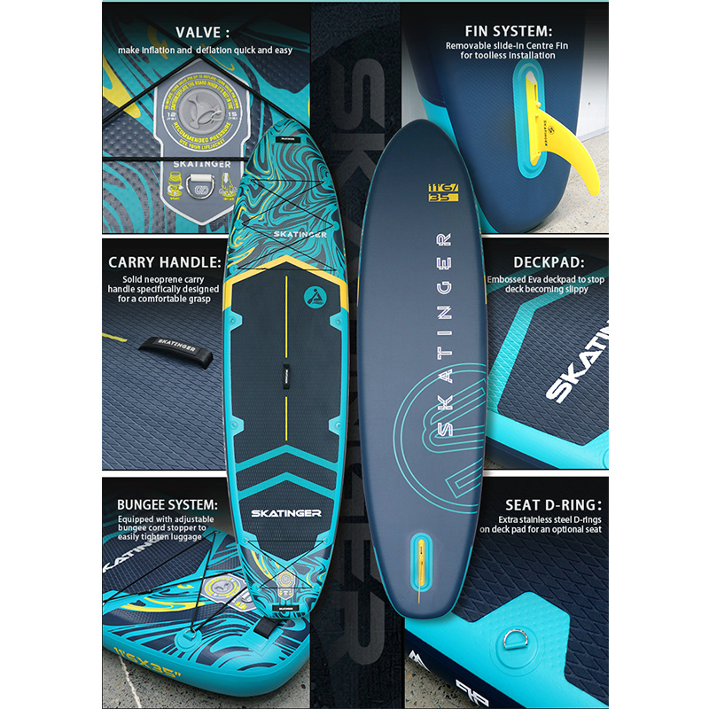 skatinger Wholesale Cheap Stand up Paddle Board Inflatable Surfboard with accessories