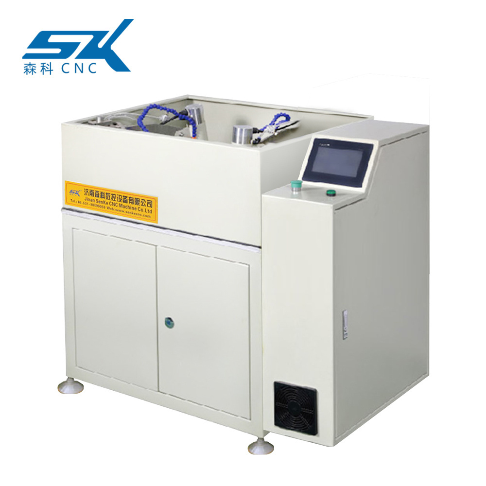 Mini Glass Milling Machine Glass Double Edging Polishing Beveling Machine Automatic Round Glass Chamfering Grinding Machine