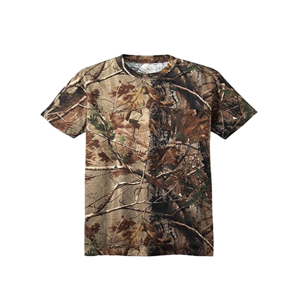 Outdoors Mens Realtree Camo Short Sleeve Camouflage Wear Hunting Shirts