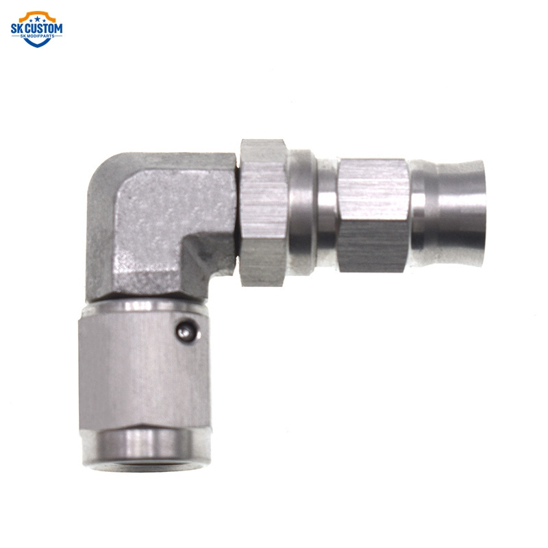 SK CUSTOM Straight 45 Degree 90 Degree Female Brake Fitting Stainless Steel Swivel Hose End