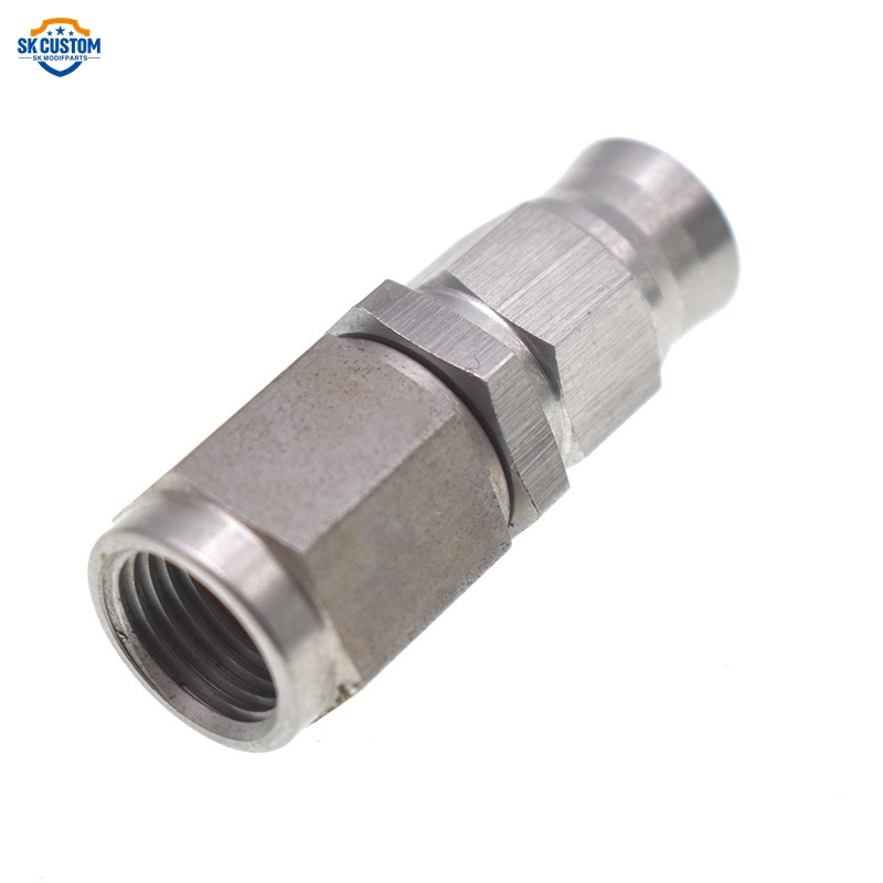 Strgiaht Stainless Steel Female AN3 Brake Fitting PTFE Oil Fuel Line Brake Hose End