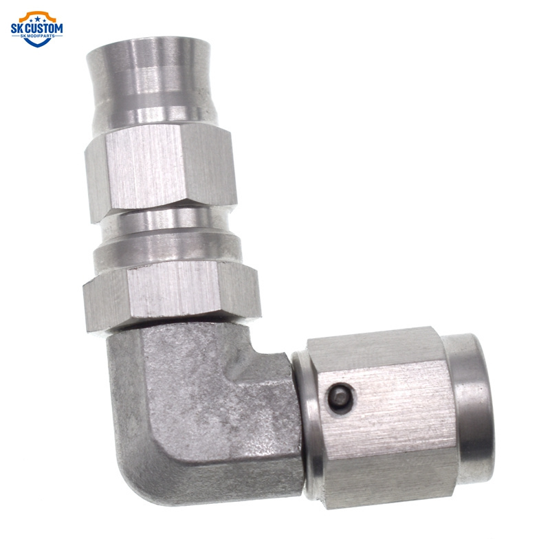 SK CUSTOM Straight 45 Degree 90 Degree Female Brake Fitting Stainless Steel Swivel Hose End