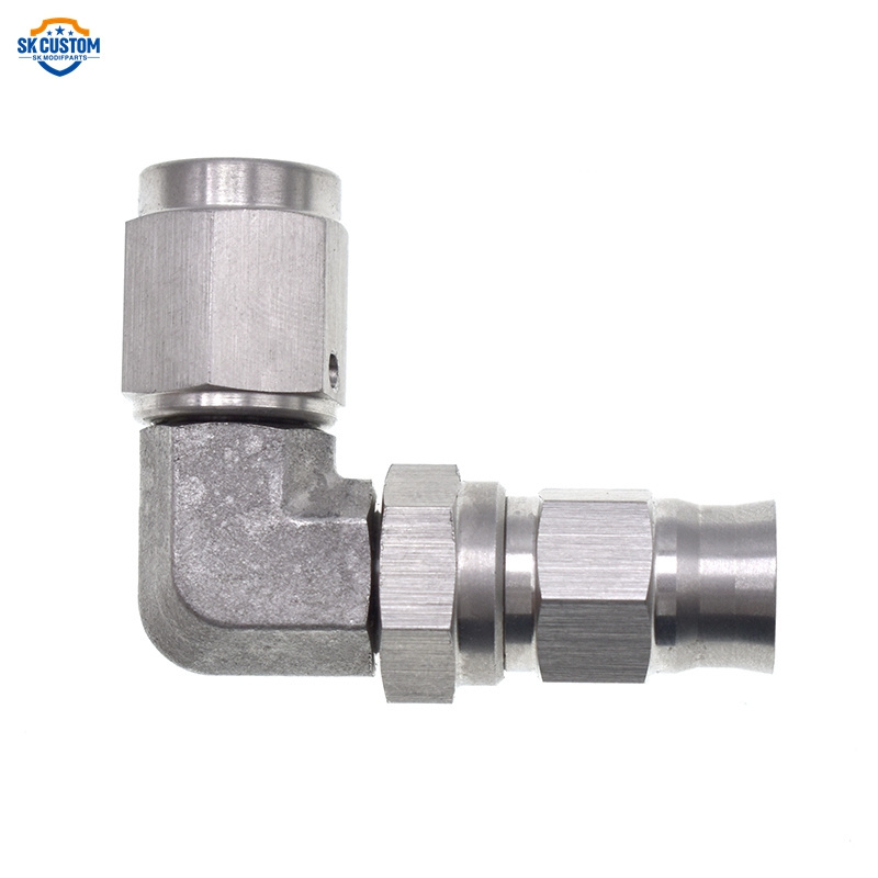 SK CUSTOM Straight 45 Degree 90 Degree Female Brake Fitting Stainless Steel Swivel Hose End