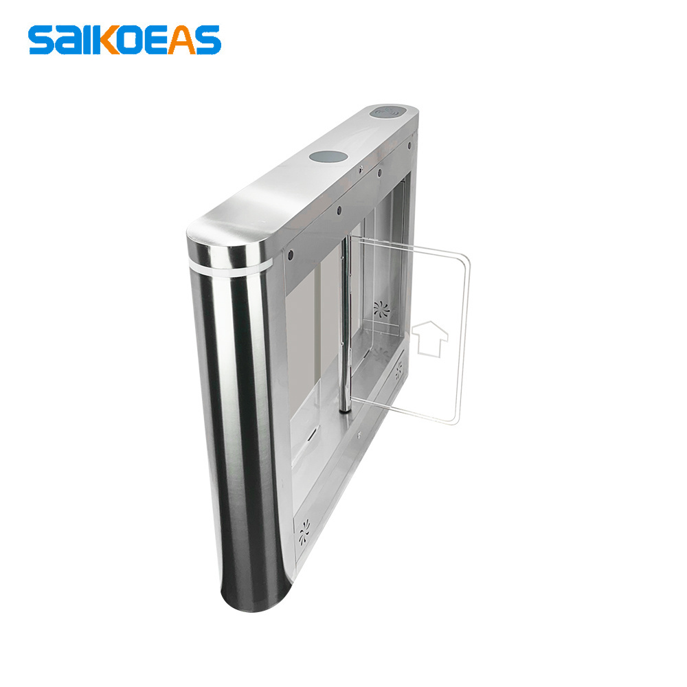 SAIKOEAS Factory Wholesale Automatic Systems Swing Barrier Gate Turnstile Gates Scanner QR Code Gate Turnstiles For Indoor Place