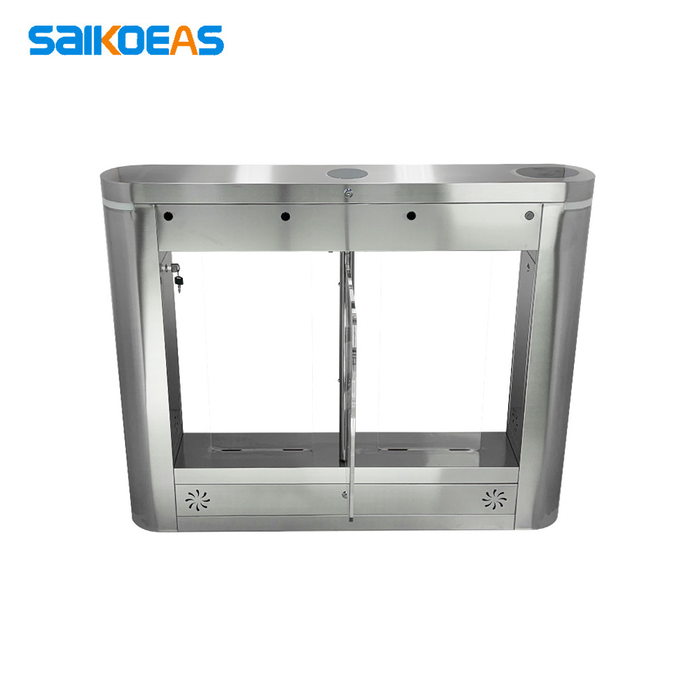 China SAIKOEAS factory Sale swing anti-crush face recognition turnstiles swing barrier gate with Factory Price