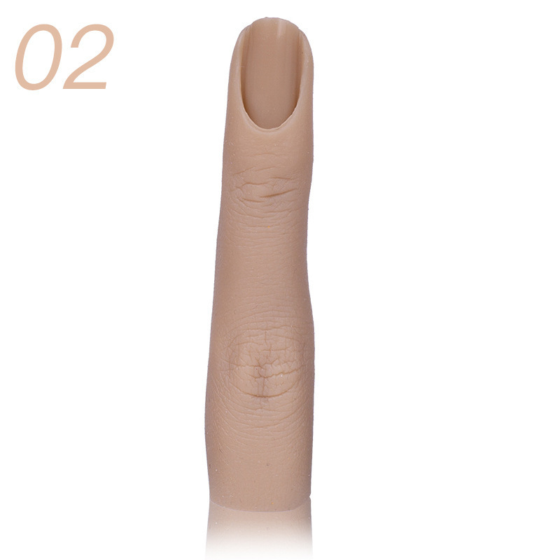 Professional Flexible False Silicone Fingers for Nails Training Single Silicone Practice Finger Nails False for Salon