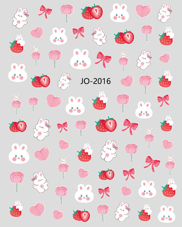 2022 New Hot Sale Nail Decals Little Bear Duck  Bunny Adhesive Nail Art Stickers For Kids