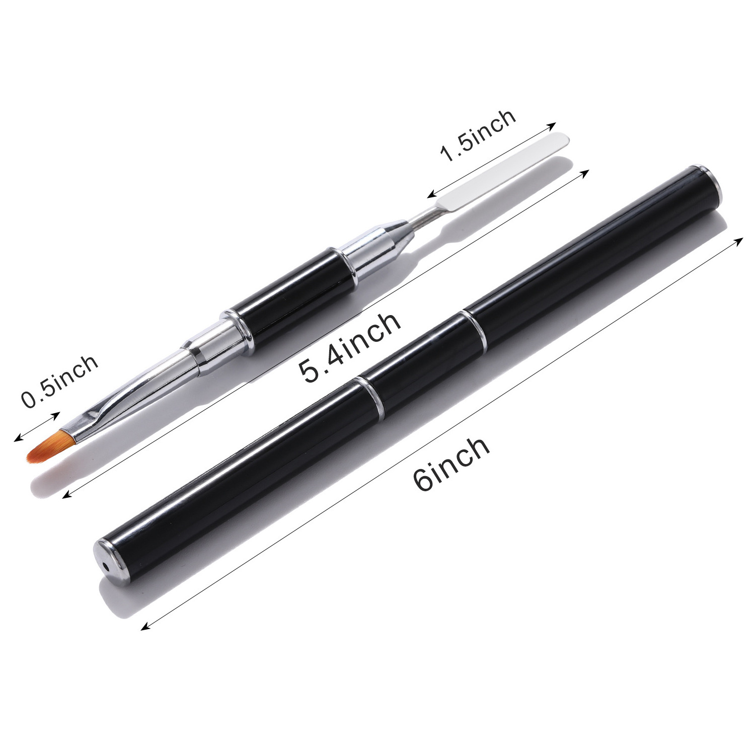 Multifunctional nail pen double-ended dual-use light therapy pen steel push take glue embossing stick nail brush for nail art