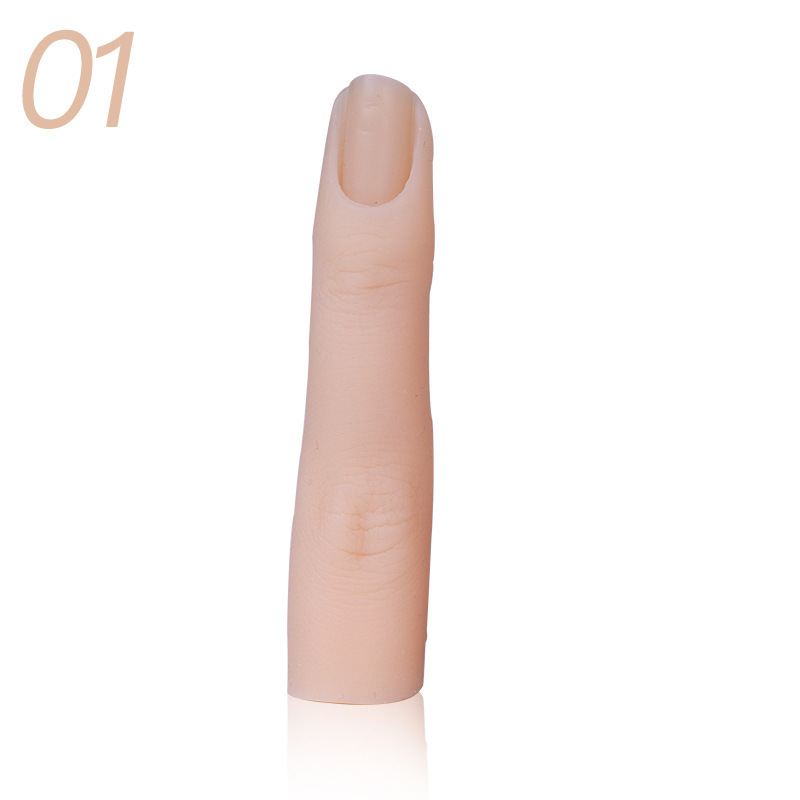 Professional Flexible False Silicone Fingers for Nails Training Single Silicone Practice Finger Nails False for Salon