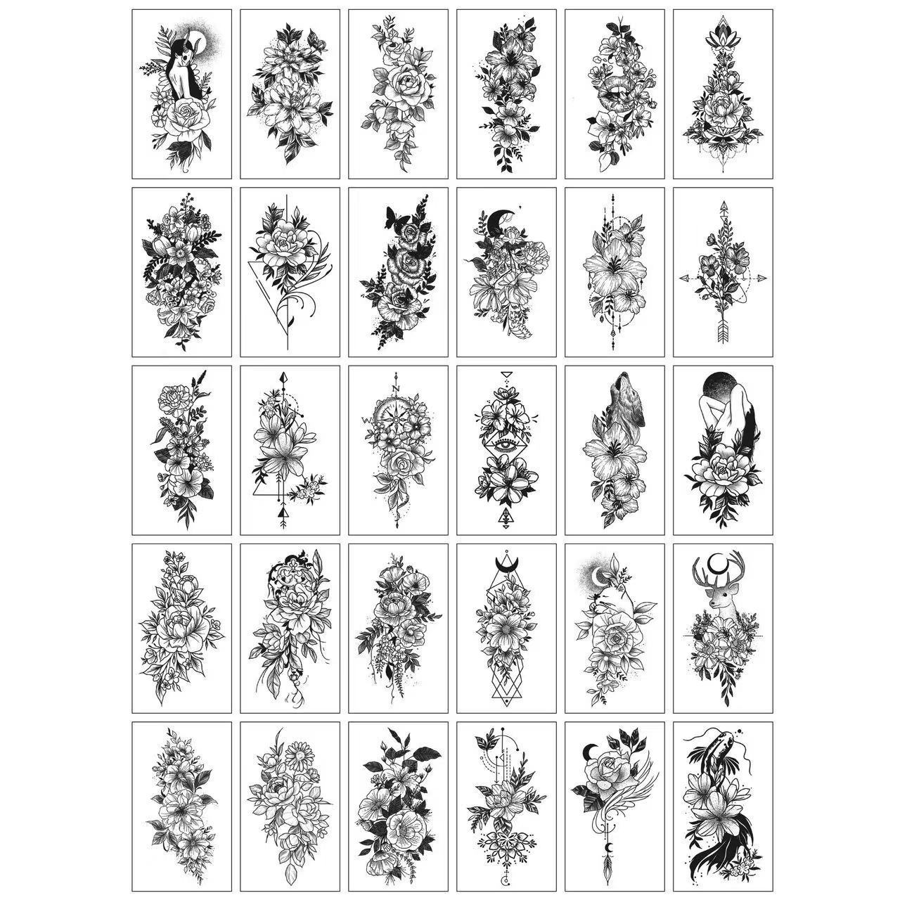 INS style Fashion Colorful Butterfly Tattoo New Waterproof  Tattoo Sticker Body face neck Shoulder nail art nail sticker