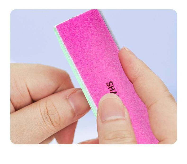 Nail supplies professional nail file manicure buffer sanding block colorful nail buffer block with 4 sided buffers