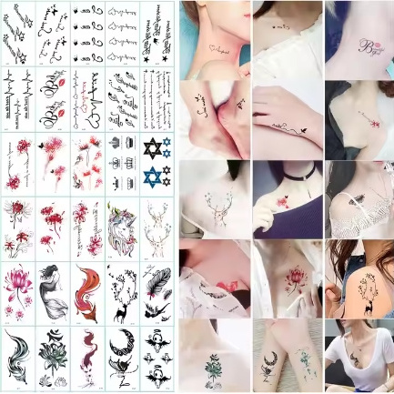 Fashion Colorful Butterfly High Quality Tattoo New Waterproof  Tattoo Sticker Body face neck Shoulder nail art nail sticker