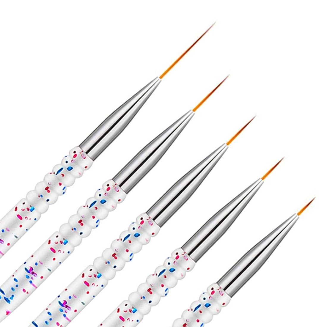 Thin Nail Art Dotting Drawing Pen (7/9/11/15/20mm) Nail Gel Polish Painting  Art Liner Brushes Set