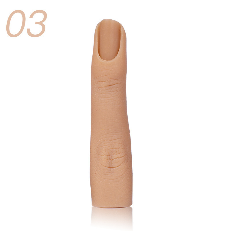 Professional Flexible False Silicone Fingers for Nails Training Single Silicone Practice Finger Nails False for Salon