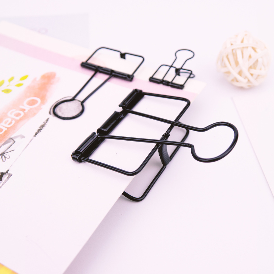 School office stationery notebook paper storage stainless steel 304 metal binder clip