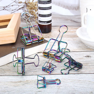 Office Snake File Folder Spring Fasteners Metal Multi-color Binder Clips Eco-friendly Office Stationery Modern CN;GUA 19 32 51MM