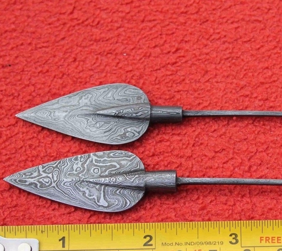 metal blades arrow heads damascus steel harrow head tips bow and arrow