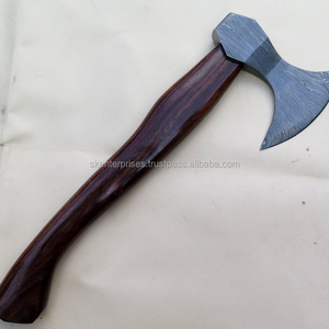 hand made damascus steel hatched axe