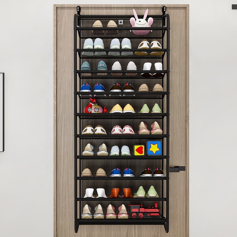 Home dustproof storage shoe cabinet Simple wall mounted shoe rack behind the dormitory door multi-layer assembly storage rack