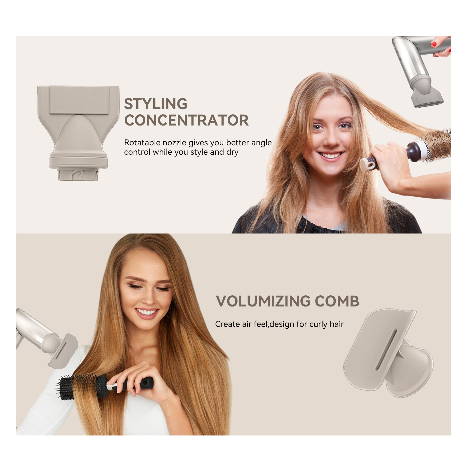 Professional Hair Straightener Curler Styling Tools Hot Air Brush 8 in 1 Styler Hair Dryer One Step Hot air Brush Dryer