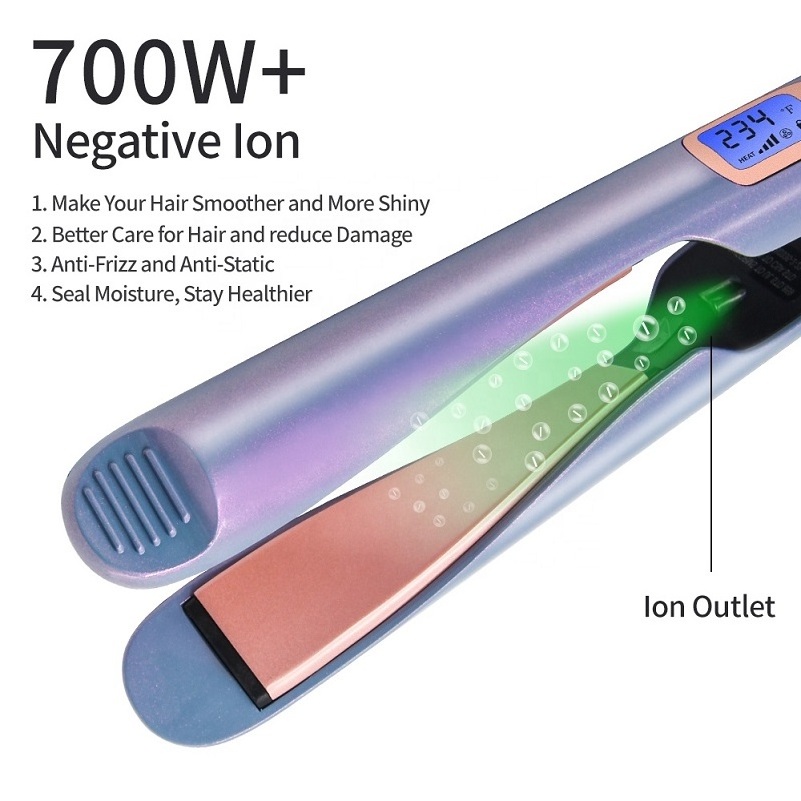 Customs Solution Ionic Ceramic Tourmaline 450 Degree Flat Iron Private Label Hair Styling 2 In 1 Hair Curler Straightener