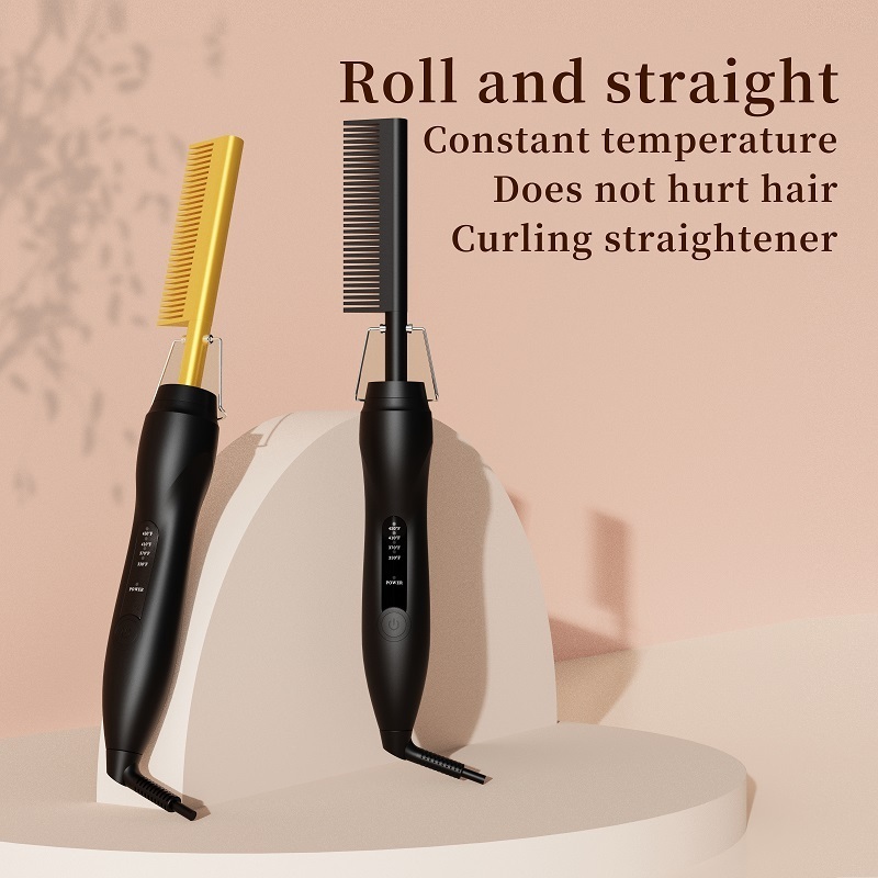 Hot Sell Wholesale Multifunctional 2 In 1 Heating Brush Ceramic Electric Hot Combs For African American Hair