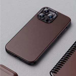 Original Magnetic Wireless Charging Leather Phone Case For iPhone 12 13 14 15 Pro Max Mobile Phone Cover Bags Fundas Coque Shell