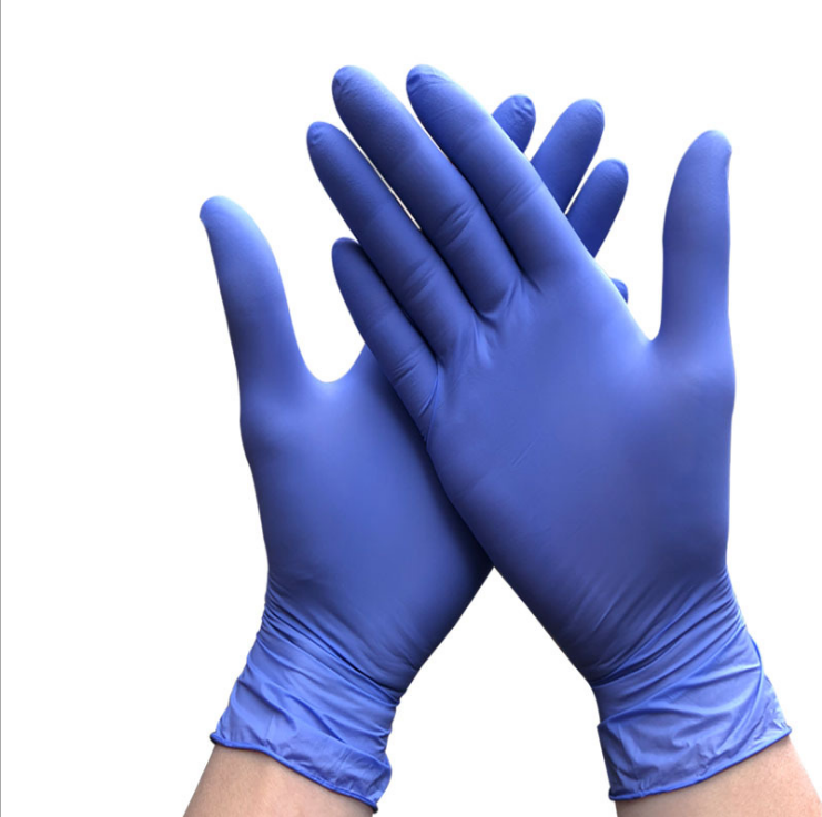 Oil resistance food safe gloves black color nitrile latex glove food grade anti slip