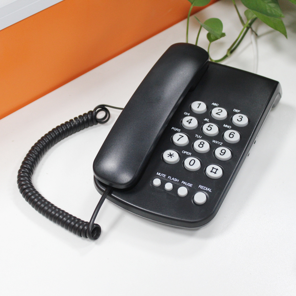 2022 PROMOTION good quality office basic one piece landline phone single line corded telephone with wall mount and flash switch