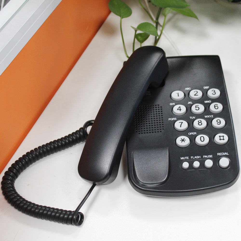 2022 PROMOTION good quality office basic one piece landline phone single line corded telephone with wall mount and flash switch