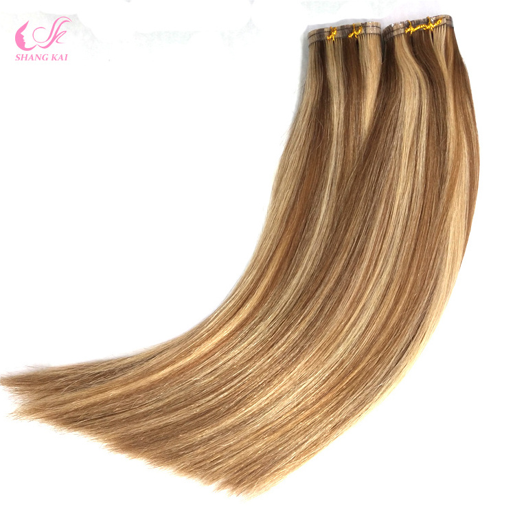 Hot Selling Cuticle Aligned Hair Wholesale Human Hair  Pu Machine Weft For Woman