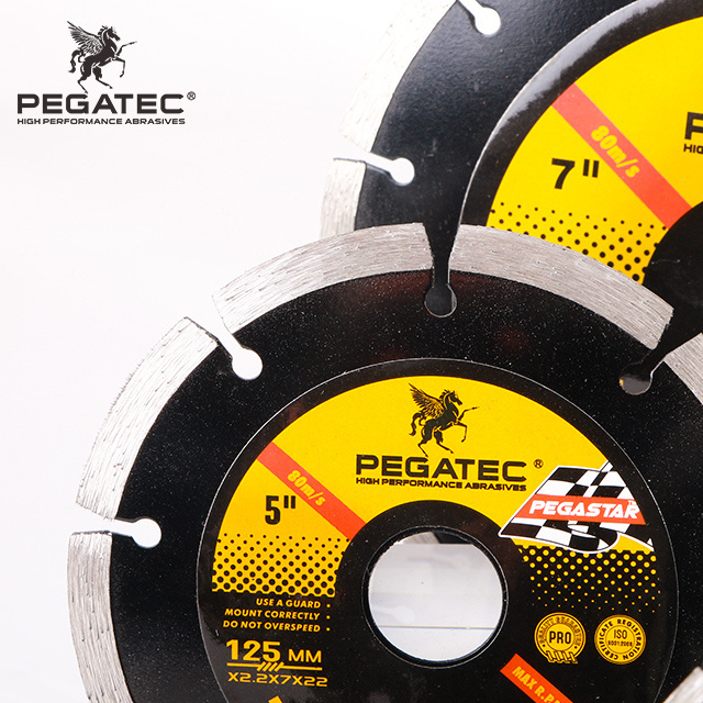 5'' 125x22.2x7mm Pegastar Segment diamond cutting blade