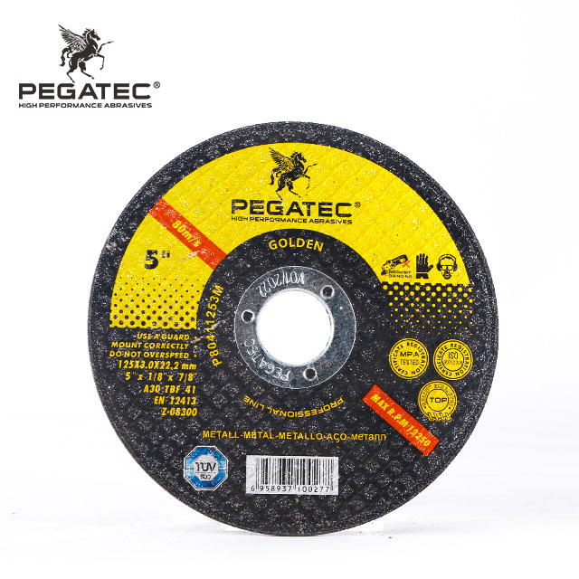 5'' 125x3x22mm PEGATEC resin bond reinforced cutting wheel customized