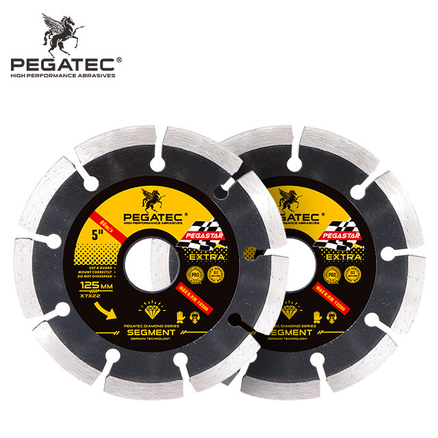 5'' 125x22.2x7mm Pegastar Segment diamond cutting blade