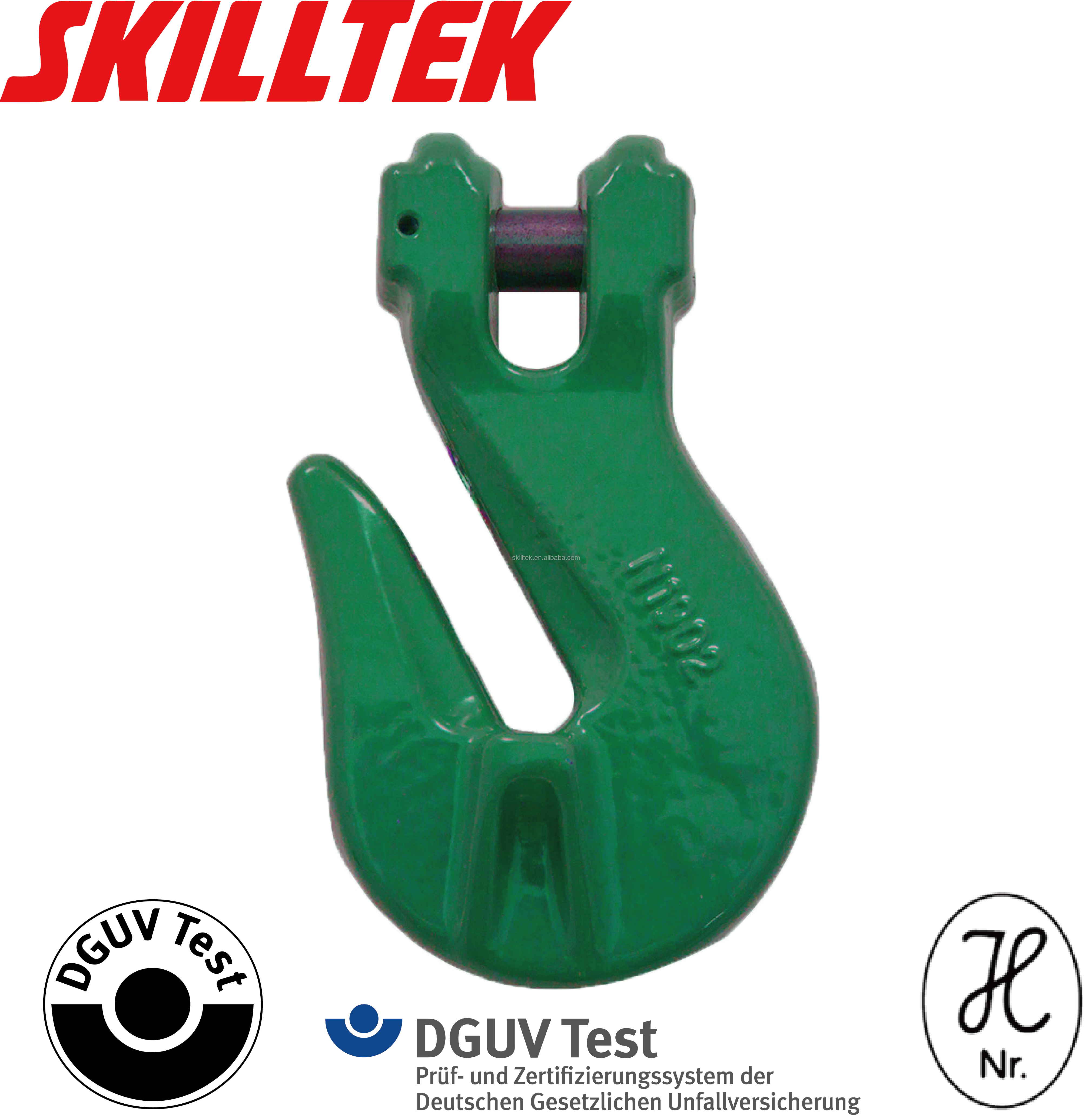 Taiwan quality Grade 100 alloy metal clevis grab hook G10 heavy hook DGUV standard drop forged hoist comparable