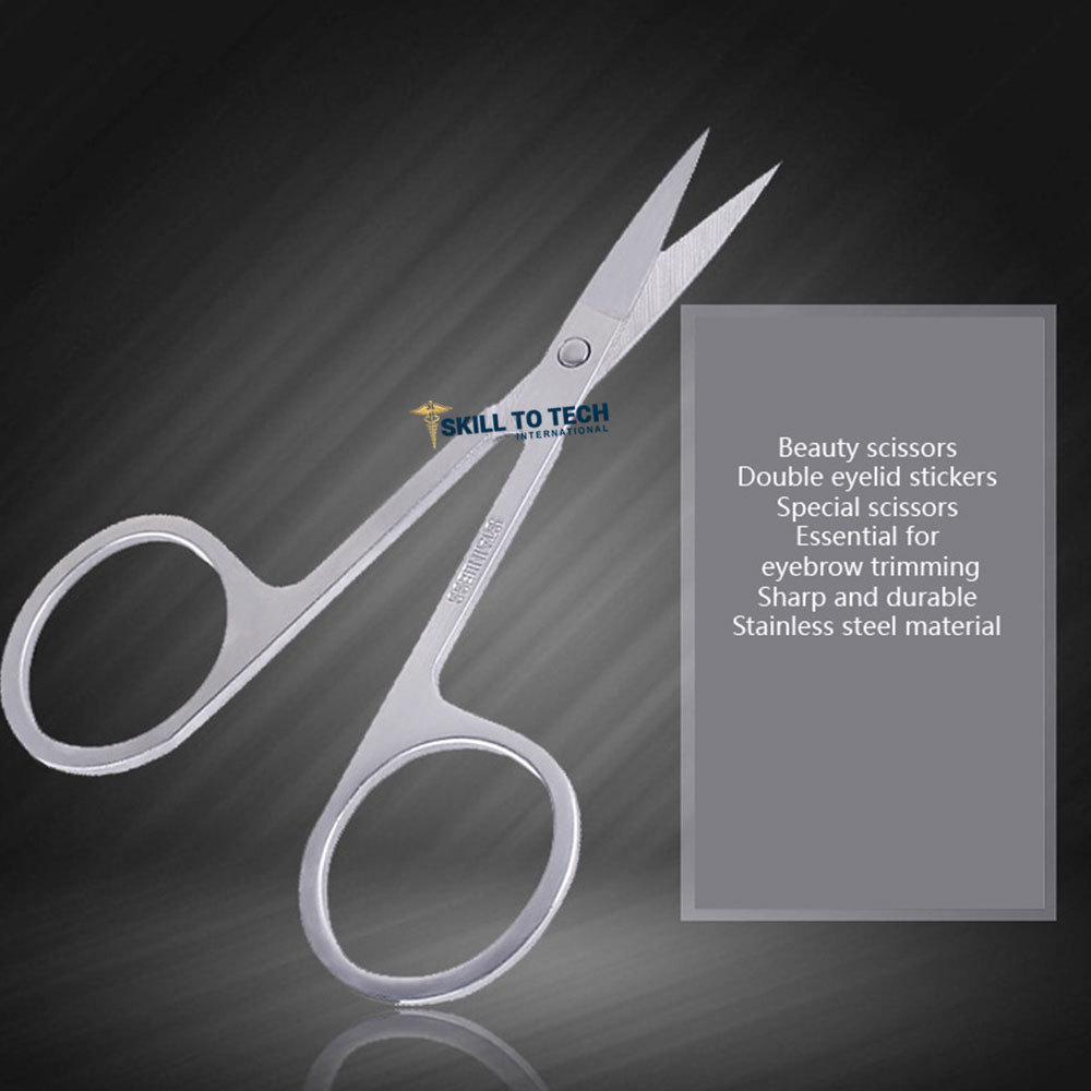 Professional Beauty Manicure Nail Scissors With Sharp Fine Curved Blades High Carbon Stainless Steel Cuticle Shears Scissors