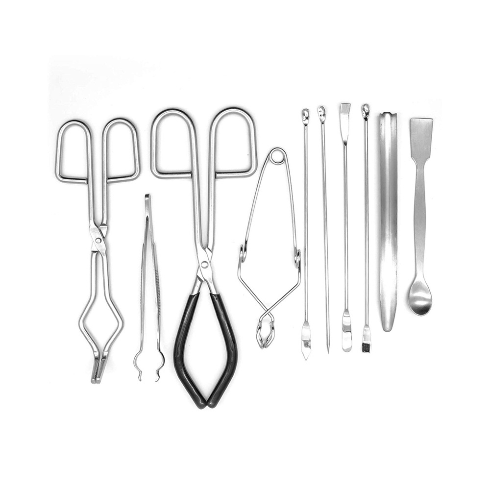 Professional High Quality Lab Crucible Tongs Clamps 16inches Metal Best Quality Grade Crucible Kit Metal Refining Casting Tool