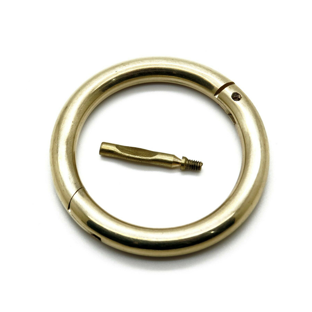 Bull Nose Ring 2.5 inches Diameter + Screw Brass Cattle Cow Veterinary instruments.