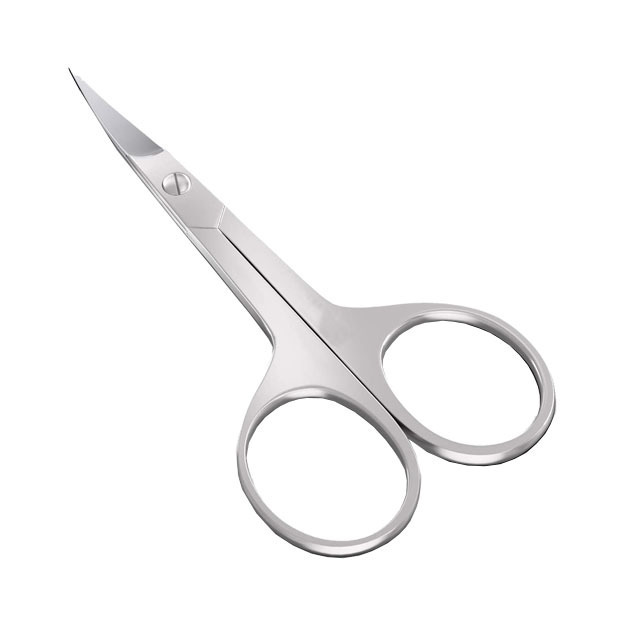 Professional High Quality Custom Packing And Logo Stainless Steel Curved Sharp Black Private Label Eyebrow Scissors