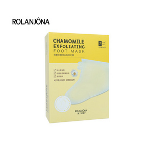 Rolanjona deeply skin repair nourishing chamomile exfoliating peel off foot mask OEM