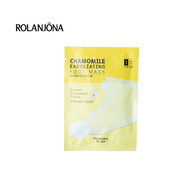 Rolanjona deeply skin repair nourishing chamomile exfoliating peel off foot mask OEM